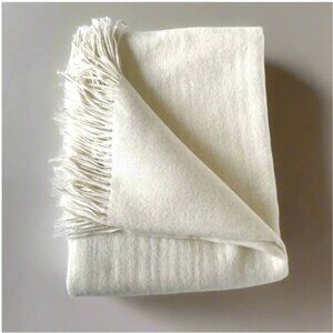 ARTZNL 100% Baby Alpaca Throw Blanket Camel Brown Large 71x51 Soft Lightweight